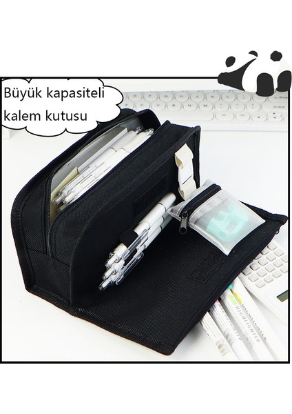 Öğrenciler Okula Başlar Kırtasiye Kutusu Karikatür Sevimli Panda Büyük Kapasiteli Kalem Kutusu (Yurt Dışından) fiyatları