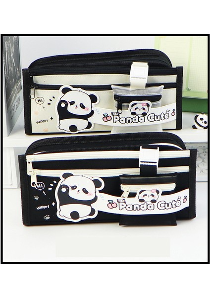Öğrenciler Okula Başlar Kırtasiye Kutusu Karikatür Sevimli Panda Büyük Kapasiteli Kalem Kutusu (Yurt Dışından) modelleri