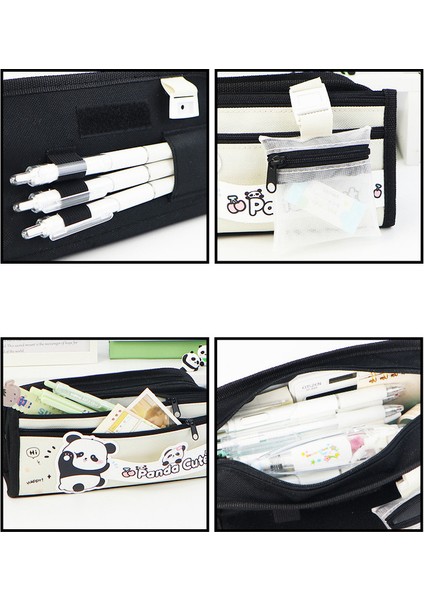 Öğrenciler Okula Başlar Kırtasiye Kutusu Karikatür Sevimli Panda Büyük Kapasiteli Kalem Kutusu (Yurt Dışından) fırsatları