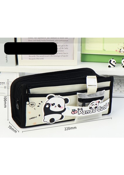 Öğrenciler Okula Başlar Kırtasiye Kutusu Karikatür Sevimli Panda Büyük Kapasiteli Kalem Kutusu (Yurt Dışından) indirimleri