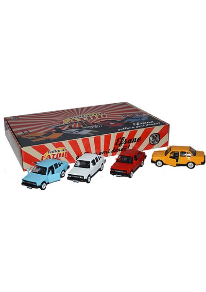 Çek Bırak Işıklı Sesli Murat 131 1/32 Model Araba Beyaz