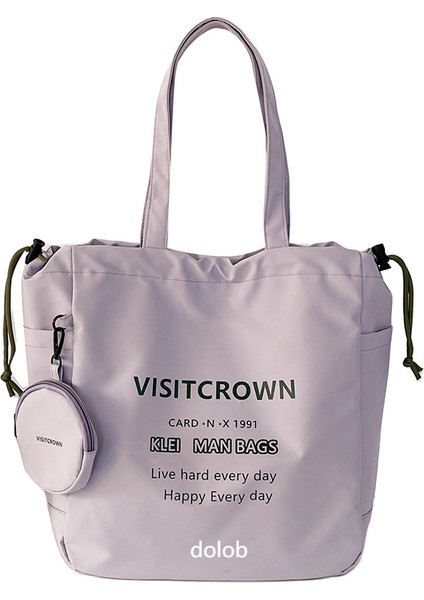 Kanvas Çanta Kadın Omuz Çantası 2024 Yeni Crossbody Çanta Büyük Kapasiteli Çanta Üniversite Öğrencisi Omuz Çantası (Yurt Dışından)