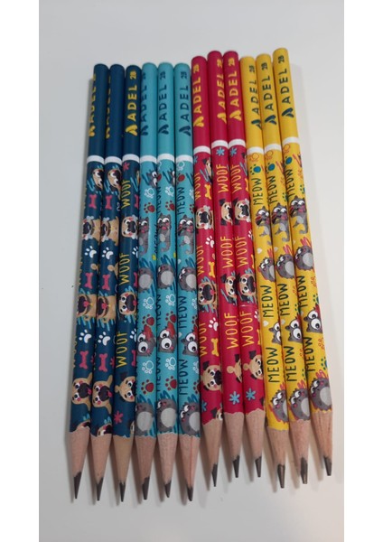 Cats And Dogs Kurşun Kalem 12 Adet 2b