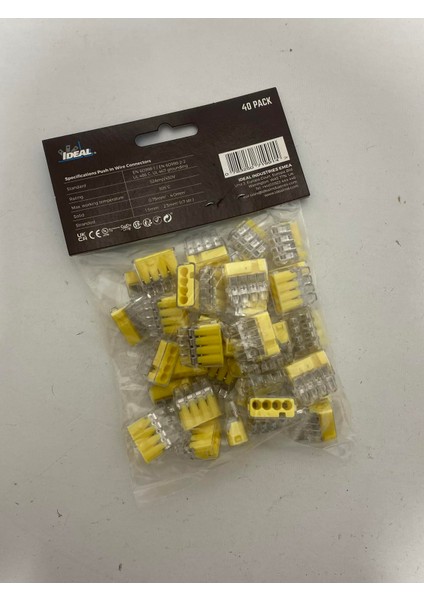 Ideal 4 Port Tel Konnektörü 32 Amp / 450V (40LI Paket)