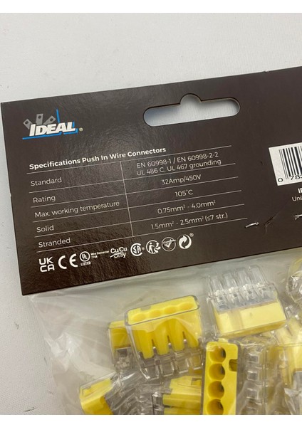 Ideal 4 Port Tel Konnektörü 32 Amp / 450V (40LI Paket)