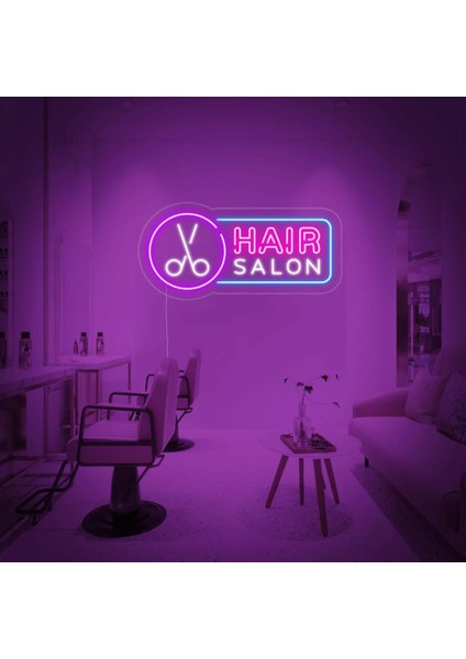 Hair Salon Kuafor Neon LED Tabela