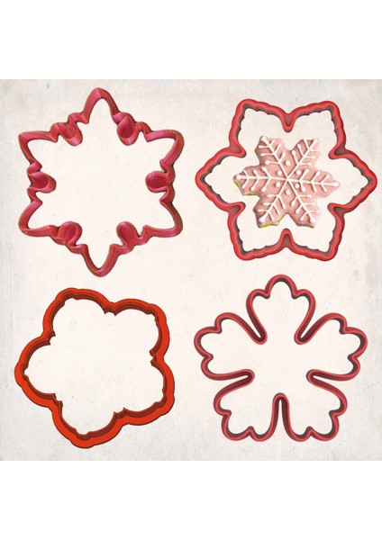 Kartanesi Kurabiye Kalıp Set 4'lü