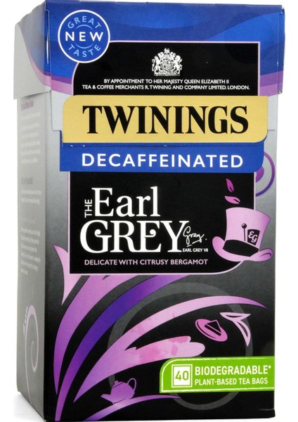 Earl grey Decaffeinated Bardak Poşet Çay 40 Adet