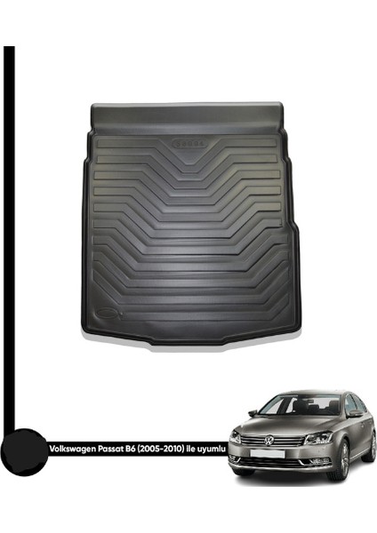 Volkswagen Passat B6 Sedan 2005 - 2010 3D Tam Uyumlu Voic Kauçuk Bagaj Havuzu