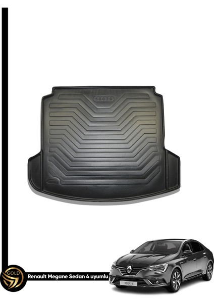 Renault Megane 4 Sedan Çift Kulak 2016 ve Sonrası 3D Tam Uyumlu Voic Kauçuk Bagaj Havuzu