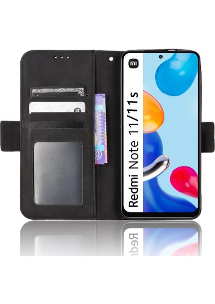 Xiaomi Redmi Için Not 11 4g Ayarlanabilir Ayrılabilir Kart Tutucu Manyetik Kapatma Deri Cüzdan Kapak (Yurt Dışından)