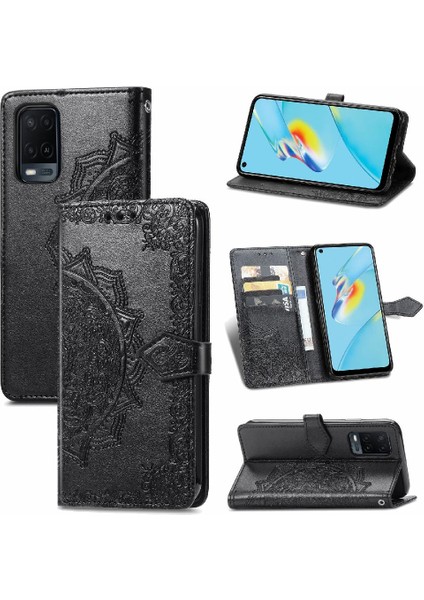 Oppo A54 4g Için Basit Iş Deri Kılıf Darbeye Kapak Çevirin (Yurt Dışından)