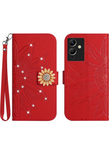 Infinix Not 12 G96 Için Kılıf Telefon Kapak Pu Deri Kapak Çevirin Kart (Yurt Dışından)