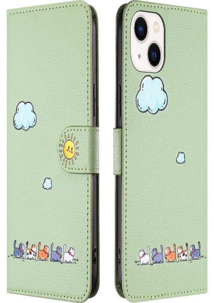 Iphone 13 Için Pro Max Karikatür Kedi Telefon Kılıfı Deri Kılıf (Yurt Dışından) fırsatları