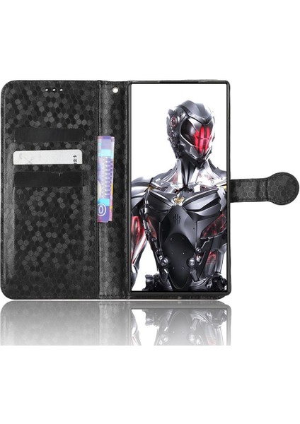 Zte Nubia Kırmızı Sihirli 8 Pro Manyetik Toka Deri Cüzdan Kapak (Yurt Dışından)