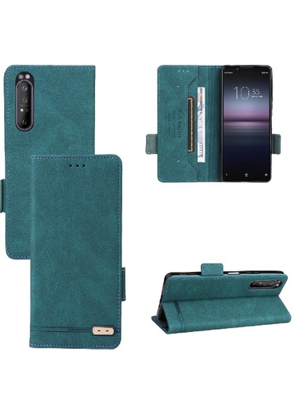 Kart Tutucu Kickstand Koruyucu Kapak Kartı ile Sony XPERIA1II Için Kılıf (Yurt Dışından)