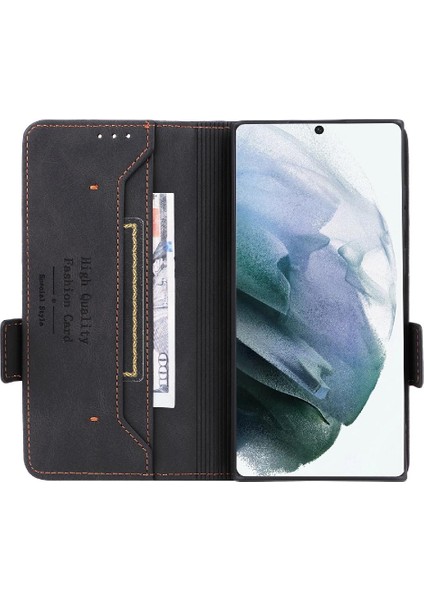 Samsung Galaxy S22 Ultra Deri Folio Flip Case Kart Ekleme Için Kılıf (Yurt Dışından) indirimleri