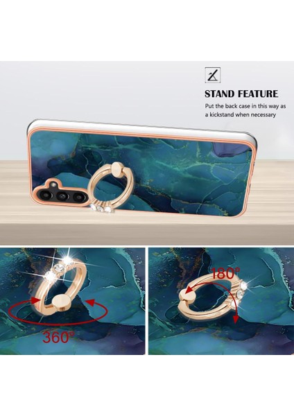 Samsung Galaxy A13 5g Için Kılıf 360 &deg; Dönebilir Halka Mermer Darbeye Tpu (Yurt Dışından) fırsatları