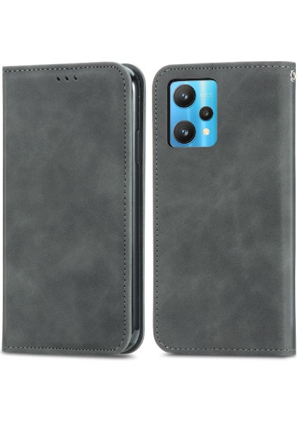 Realme 9 Pro Fermuar Kordon Deri Kılıf Için Kılıf Basit Iş Cüzdan (Yurt Dışından)