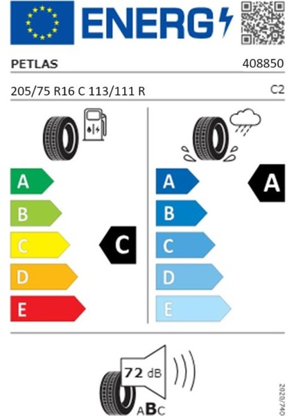 205/75 R16 C Tl 113/111R 10Pr Vanmaster + A/S Ticari Dört Mevsim Lastiği ( Üretim Yılı: 2024 )