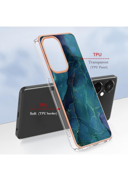 Oneplus Nord Ce 3 5g Kılıf Silikon Tampon Tpu Mermer ile Uyumlu (Yurt Dışından)