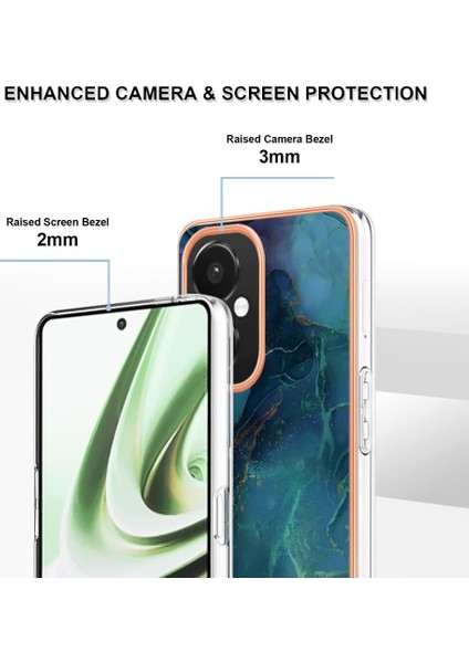 Oneplus Nord Ce 3 5g Kılıf Silikon Tampon Tpu Mermer ile Uyumlu (Yurt Dışından)