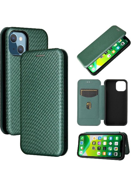 SZY Mall IPhone 13 Mini Tam Koruma Deri Folio Flip Case Manyetik (Yurt Dışından)