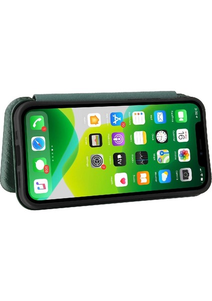 SZY Mall IPhone 13 Mini Tam Koruma Deri Folio Flip Case Manyetik (Yurt Dışından)