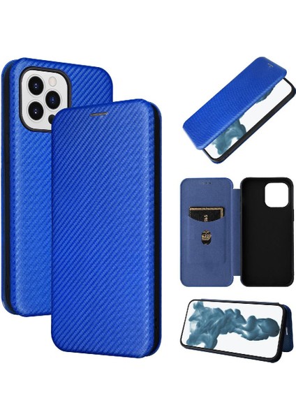 Kart Tutucu Kickstand Manyetik Karbon ile iPhone 14 Pro Max Için Kılıf (Yurt Dışından)