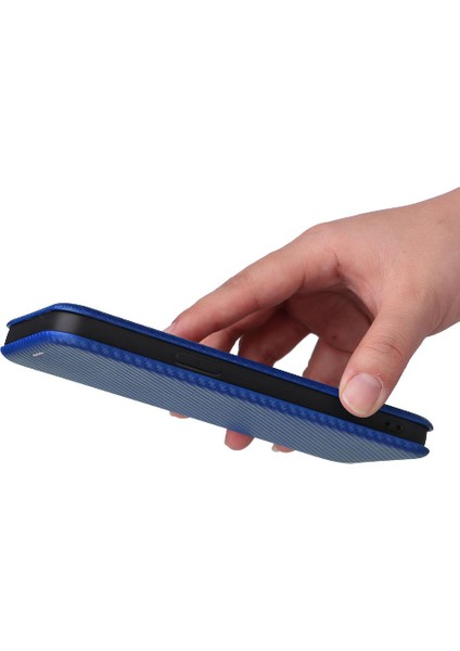 Kart Tutucu Kickstand Manyetik Karbon ile iPhone 14 Pro Max Için Kılıf (Yurt Dışından)