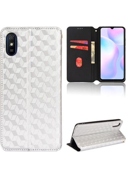 Xiaomi Redmi 9A 3D Desen Pu Deri Manyetik Kapatma Kartı (Yurt Dışından)