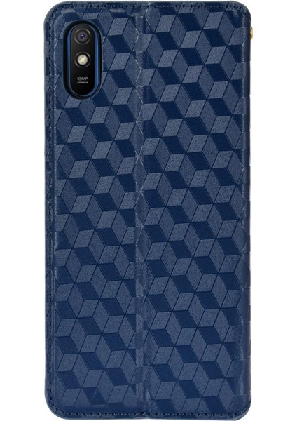Xiaomi Redmi 9A 3D Desen Pu Deri Manyetik Kapatma Kartı (Yurt Dışından)