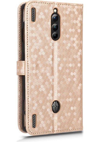 Zte Nubia Kırmızı Sihirli 8 Pro Manyetik Toka Deri Cüzdan Kapak (Yurt Dışından)