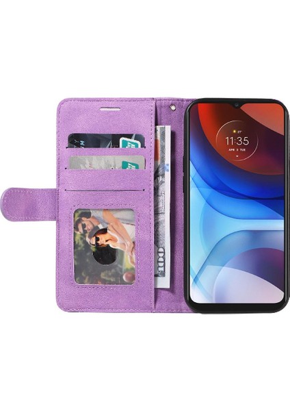 Motorola Moto E7 Güç Kickstand Koruyucu Kart Yuvası Standı ile Kılıf (Yurt Dışından)