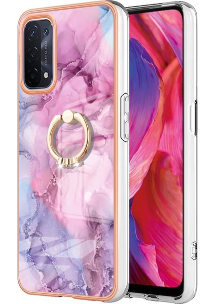 Oppo A93 5G/A93S 5g Tampon Için Kılıf 360 &deg; Dönebilir Yüzük Mermer Darbeye (Yurt Dışından)
