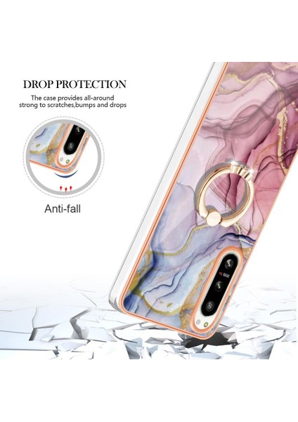 Sony Xperia 5 Iv Için Kılıf 360 &deg; Dönebilir Halka Tampon Mermer Darbeye Tpu (Yurt Dışından) fiyatları