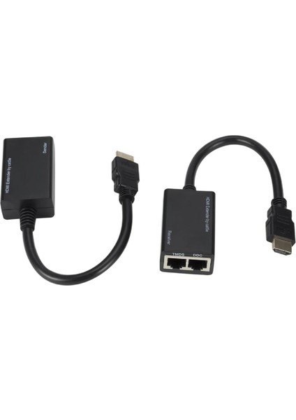 HDMI RJ45 CAT5E 6 Extender Uzatıcı Uzatma Aparatı Adaptör 1080P