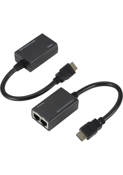 HDMI RJ45 CAT5E 6 Extender Uzatıcı Uzatma Aparatı Adaptör 1080P