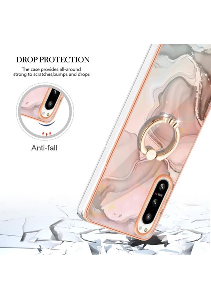 Sony Xperia 5 Iv Için Kılıf 360 &deg; Dönebilir Halka Tampon Mermer Darbeye Tpu (Yurt Dışından) fiyatları