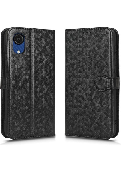 Samsung Galaxy A03 Çekirdek Geometrik Desen Deri Cüzdan Kapak (Yurt Dışından)