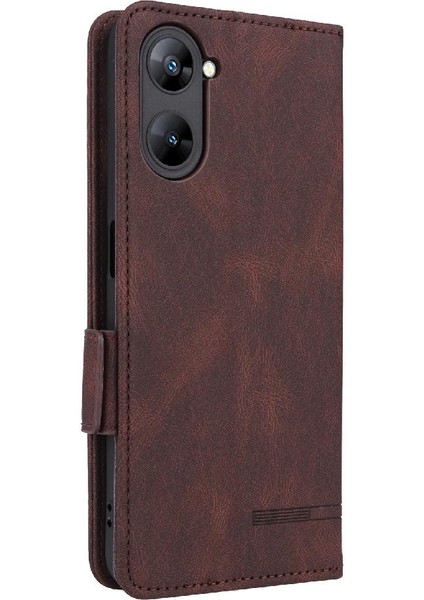 Realme V30/V30T 5g Deri Folio Flip Case Koruyucu Kapak Tam (Yurt Dışından)