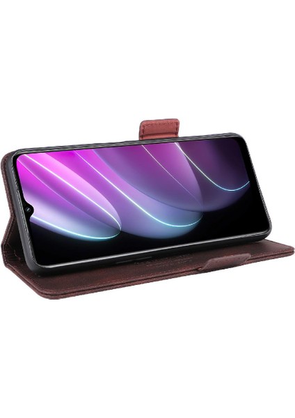 Realme V30/V30T 5g Deri Folio Flip Case Koruyucu Kapak Tam (Yurt Dışından)