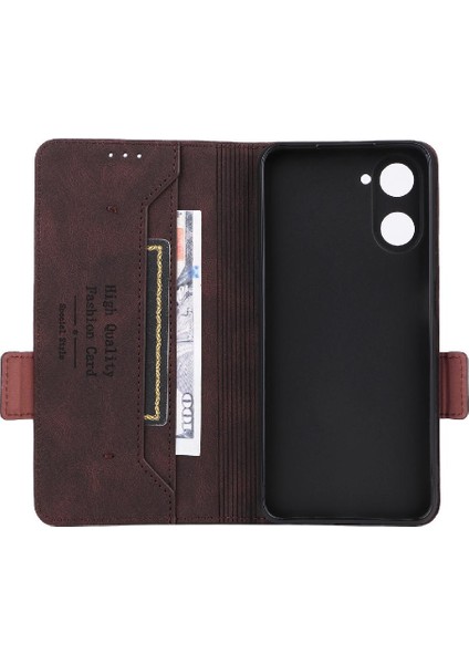 Realme V30/V30T 5g Deri Folio Flip Case Koruyucu Kapak Tam (Yurt Dışından)