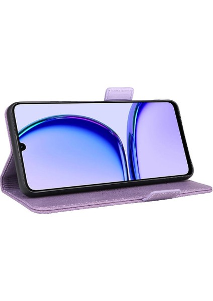 Kart Tutucu Kickstand ile Realme C53 4g Deri Folio Flip Case Için Kılıf (Yurt Dışından)