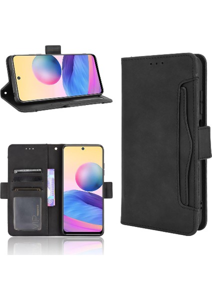 Xiaomi Redmi Için Not 10 5g Ayarlanabilir Ayrılabilir Kart Tutucu Manyetik Kapatma Deri Cüzdan Kapak (Yurt Dışından)