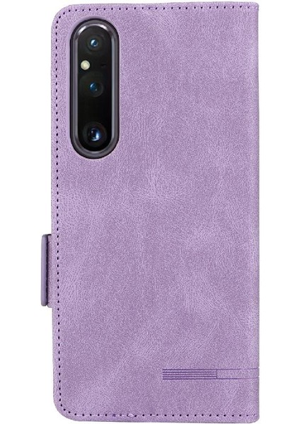 Kart Tutucu Kickstand ile Sony Xperia 1 V 2023 Kart Ekleme Için Kılıf (Yurt Dışından)