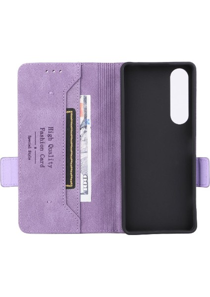 Kart Tutucu Kickstand ile Sony Xperia 1 V 2023 Kart Ekleme Için Kılıf (Yurt Dışından)