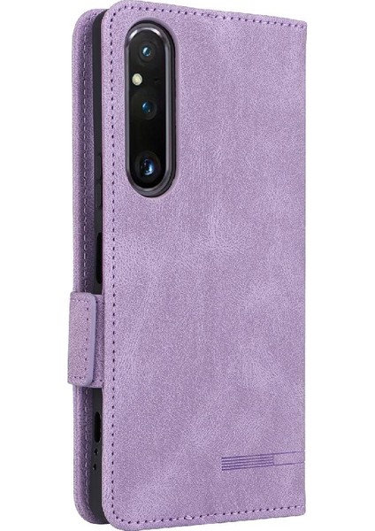 Kart Tutucu Kickstand ile Sony Xperia 1 V 2023 Kart Ekleme Için Kılıf (Yurt Dışından)