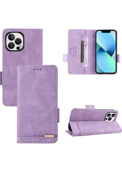 Iphone 14 Için Kılıf Pro Koruyucu Kapak Deri Kart ile Folio Flip Case (Yurt Dışından)