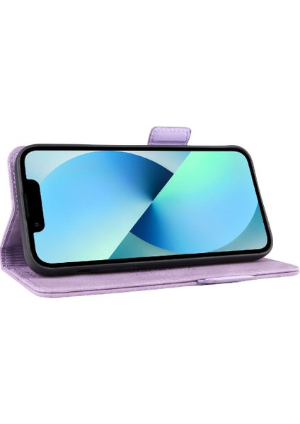 Iphone 14 Için Kılıf Pro Koruyucu Kapak Deri Kart ile Folio Flip Case (Yurt Dışından)